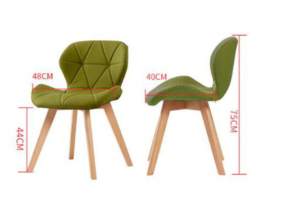 Hêtre résistant de glissement dinant la chaise, tissu coloré multi dinant des chaises