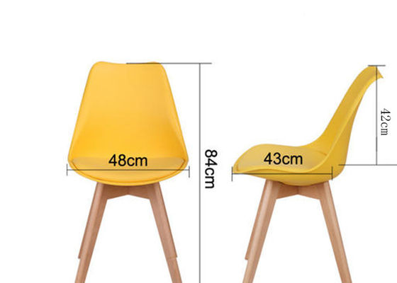 Capacité jaune d'Eames Chairs With High Load de jambe en plastique de hêtre