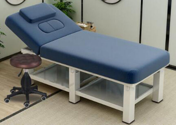 Divan en cuir de beauté de massage d'unité centrale portatif, lit en bois de massage